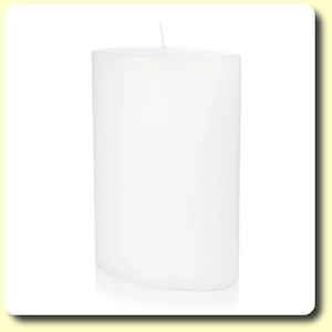 Kerzenrohling Oval groß weiß 200 x 135 cm 2er Set
