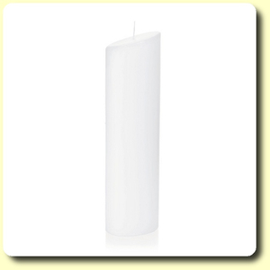 Kerzenrohling Ellipse weiß 240 x 65 mm 4er Set